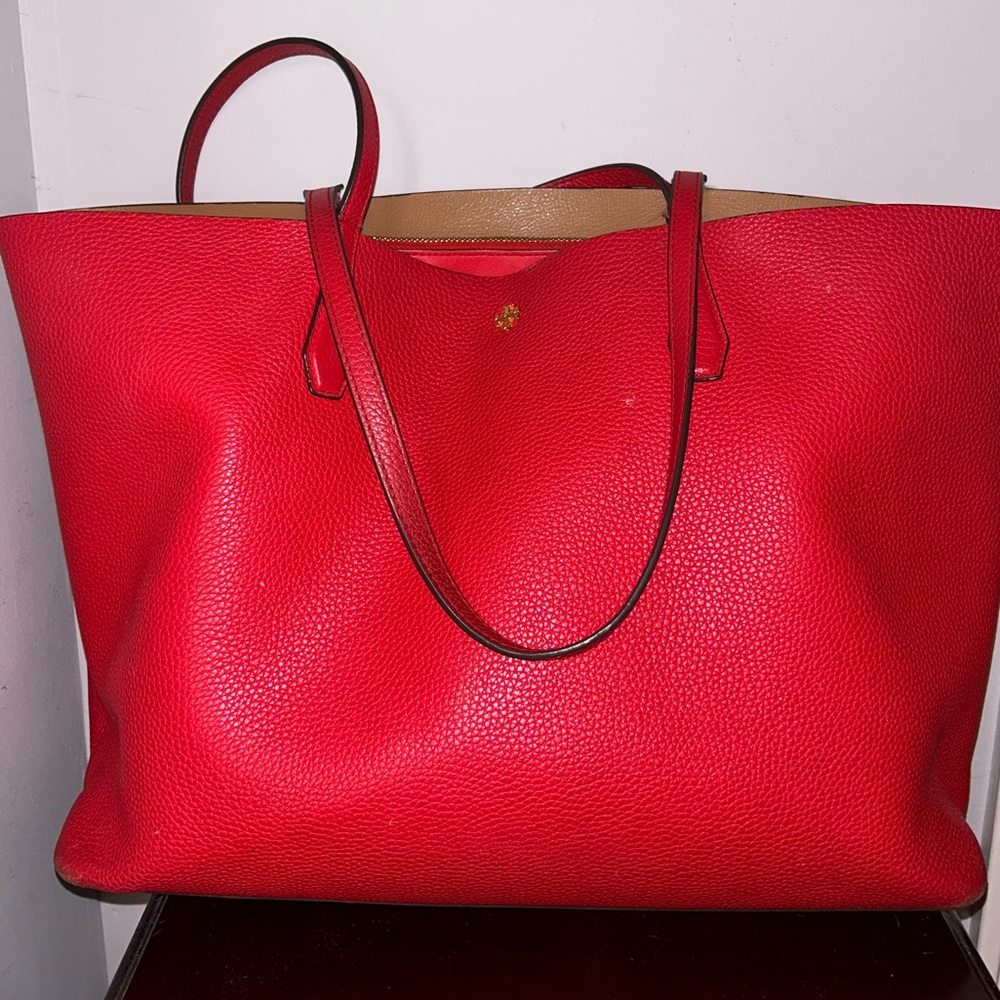 Tory Burch Large Red Tote
